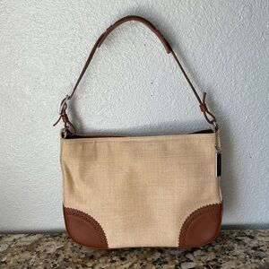 Coach Beige and Tan Vintage Shoulder Bag